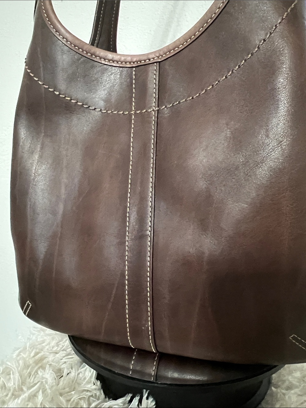 Coach Ergo Legacy Dark Brown Shoulder Bag with Brass Accent - Picture 8 of 17